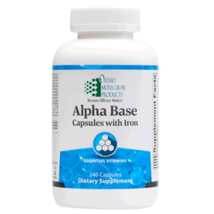 Ortho Molecular Products Alpha Base Capsules w/ Iron