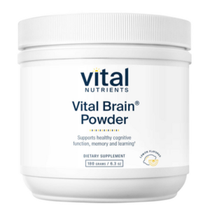 Vital Nutrients Vital Brain® Powder with GPC, ALC, and PS, Lemon Flavor